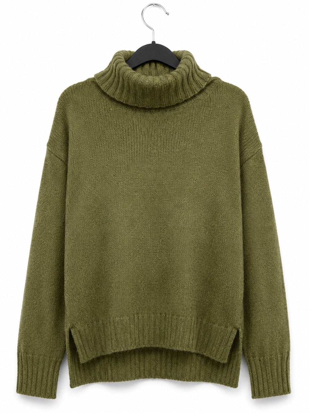 Olive Green Turtleneck Sweater Size M | Dark Academia Forest Nymph Cottagecore